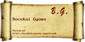 Bocskai Gyoma névjegykártya